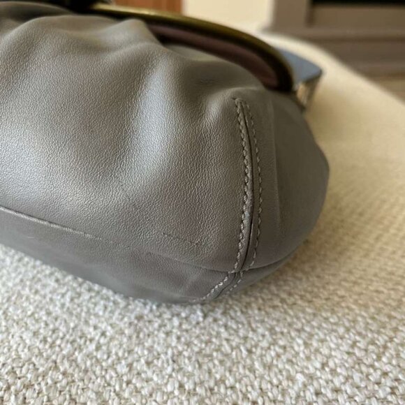 Coach Soho Medium Shoulder Bag (f15204) Y2K Vintage Pleated grey leather bag - Picture 5 of 10